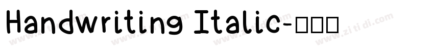 Handwriting Italic字体转换